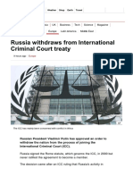 Russia Withdraws From International Criminal Court Treaty - BBC News