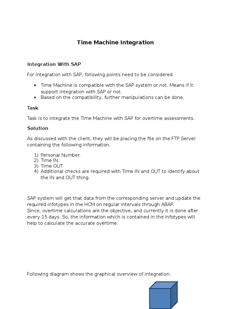 Time Machine Integration Document | PDF