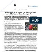 El Estado en Sí Sigue Siendo Percibido Como El Estado Colonial Antiguo