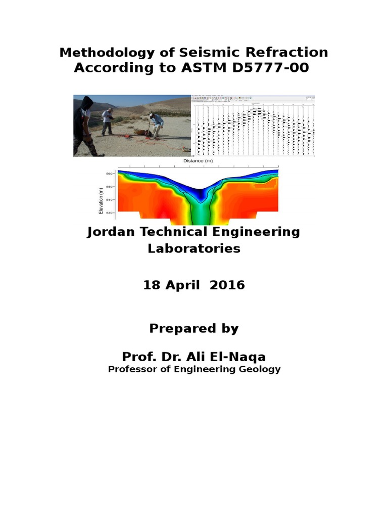 Seismic Refraction Methodology Guide | PDF | Seismology | Waves