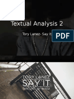 Textual Analysis 2: Tory Lanez-Say It