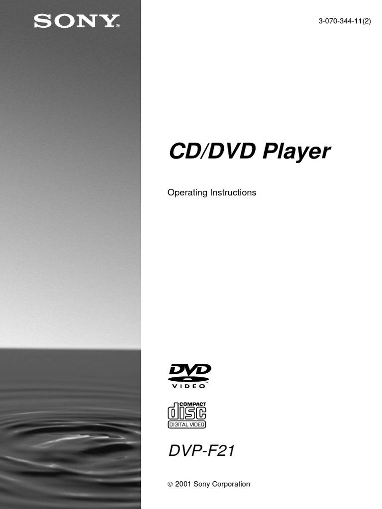 Sony DVPF21 3070344112 PDF Compact Disc Dvd