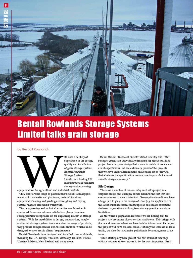 STORAGE Bentall Rowlands Storage Systems Limited Talks Grain Storage