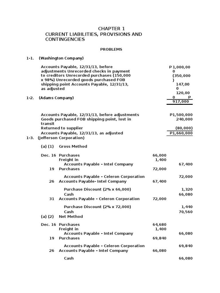 Current Liabilities and Adjustments | PDF | Discounting | Revenue