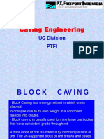 Caving Engineering: UG Division Ptfi