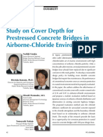 Study on Cover Depth for Prestressed Concrete Bridges in Airborne-Chloride Environments