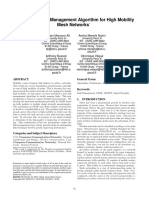 An Efficient Link Management Algorithm For High Mobility Mesh Networks