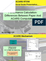 Performance Calculation-Differences Between Paper and ACARS Computation