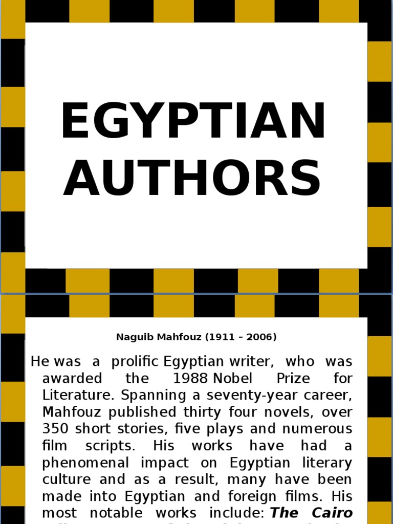 Egyptian Authors | Egypt | Arabs