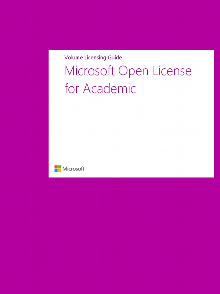 Open License For Academic VLGuide | PDF | Office 365 | Subscription ...