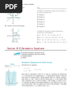 Section 10-5 Parametric Equations