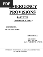 Emergency Provisions: (Constitution of India)