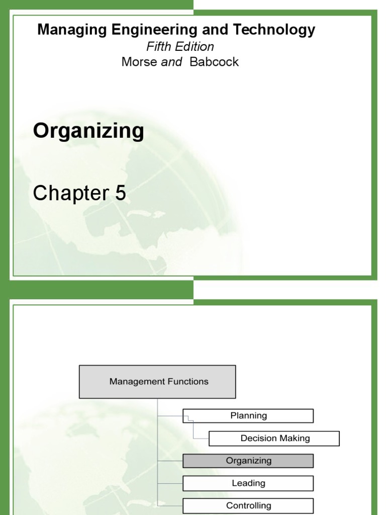 Organizing: Managing Engineering and Technology | PDF | Partnership ...