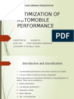 Optimization of Automobile Performances