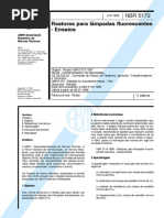 NBR 5172 - Reatores Para Lampadas Fluorescentes - Ensaios