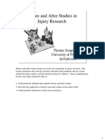 Before and After Studies in Injury Research: Thomas Songer, PHD University of Pittsburgh Tjs@Pitt - Edu