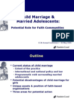 Child Marriage & Married Adolescents:: Potential Role For Faith Communities