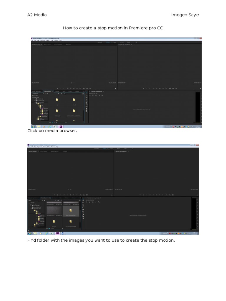 Stop Motion Guide for Premiere Pro Users | PDF