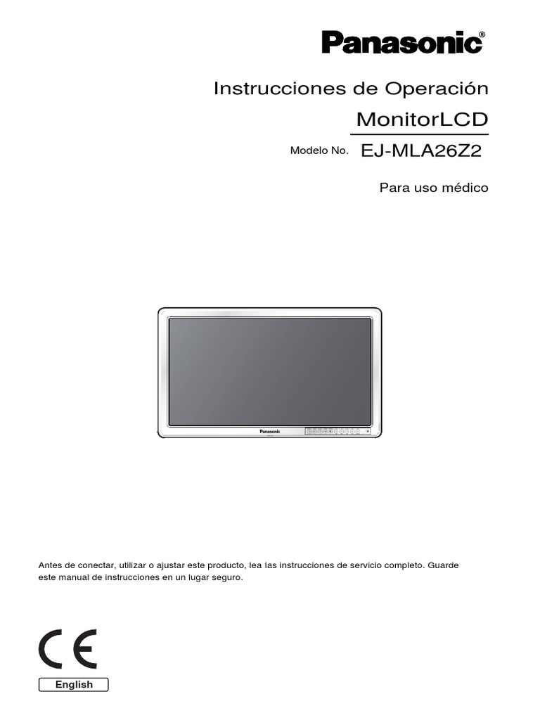 Panasonic Operating Instructions | Ac Power Plugs And Sockets |  Electrostatic Discharge