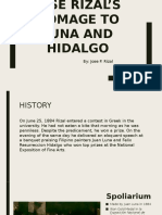 Jose Rizal's Homage To Luna and Hidalgo