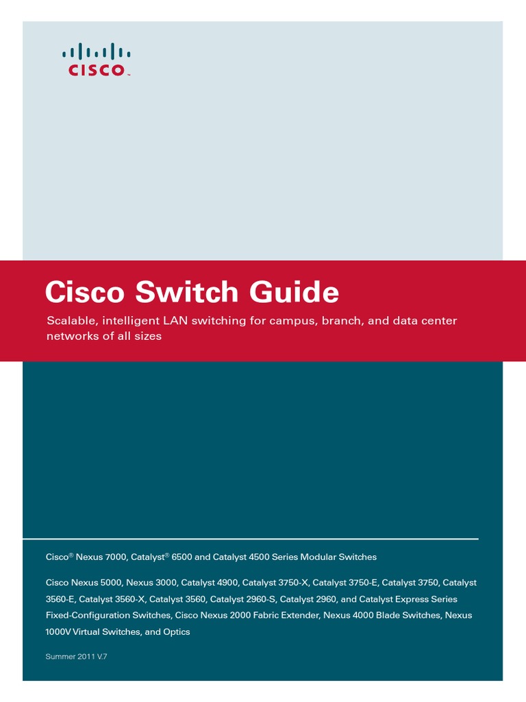 Cisco Switch Guide Scalable, Intelligent LAN Switching For Campus