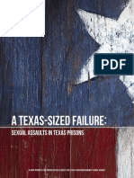 Joint Report On Sexual Assault in Texas Prisons