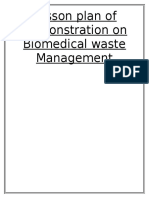 Lesson Plan of Demonstration On Biomedical Waste Management