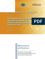 Indicadores Sociodemograficos Productivos Financieros Chuquisaca