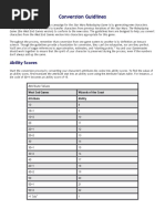 Conversion Guidlines: Ability Scores