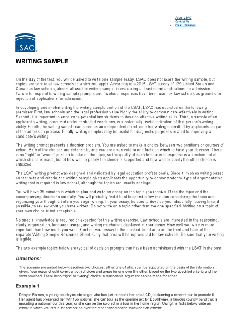 admission essay law school