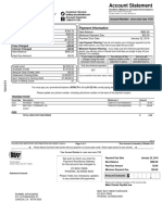 Summary of Account Activity Payment Information