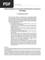 Representation of Coal and Coal Derivatives in Process Modelling