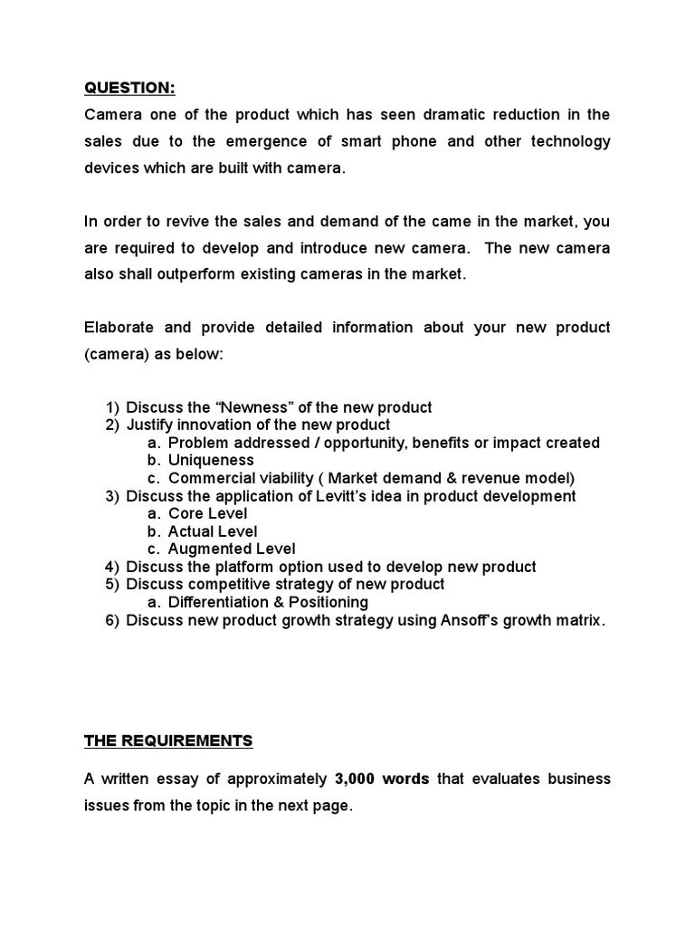 Innovative Camera Product Development Plan | PDF | Plagiarism ...