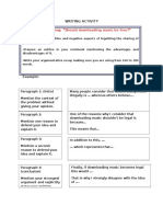 Argumentative Essay. "Should Downloading Music Be Free?": Writing Activity