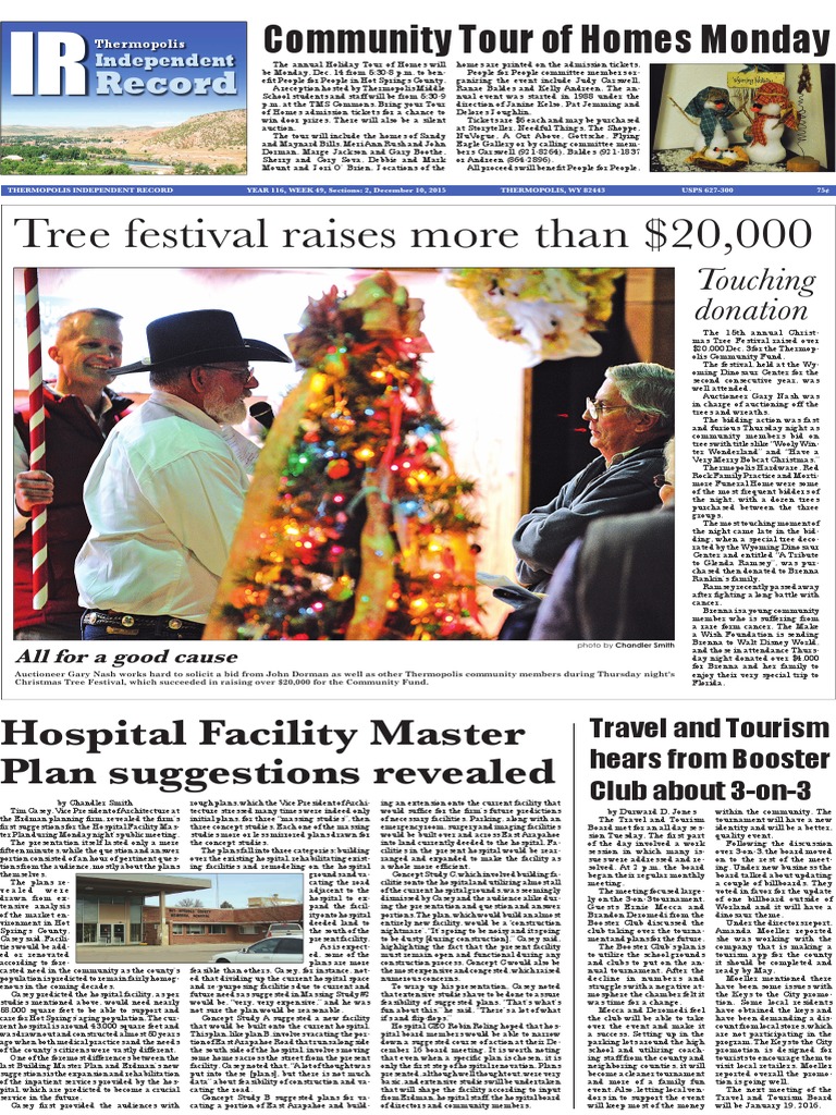 12.10.15 Thermop Independent Record | PDF | Surety Bond | Newspapers