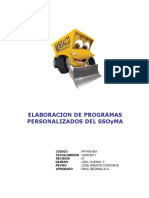 PR-PM-009 Elaboración de Programas Personalizados