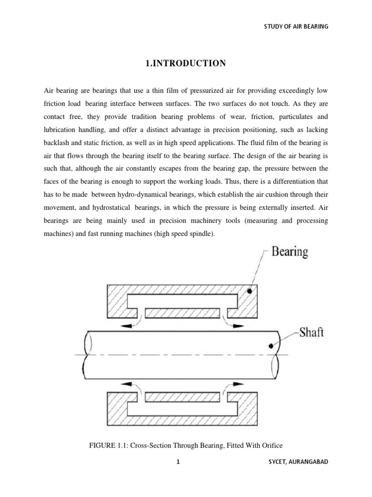Air Bearing 1 PDF Bearing (Mechanical) Strength Of Materials