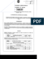 Decreto 586 y 587 de 2007 Modifica Planta UIAF