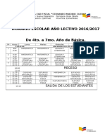 Horario de Clases 2016