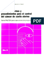 Manual de Normas y Procedimientos para El Control Del Cancer de Cuello Uterino