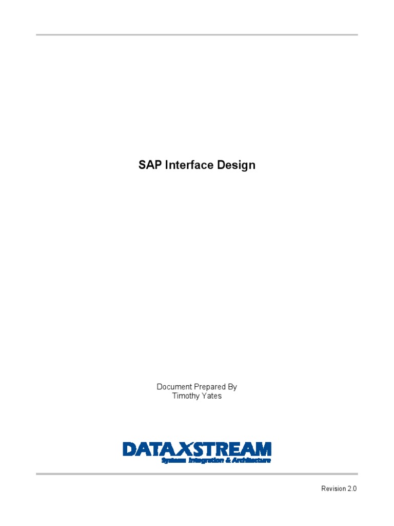 Sap-Interface-Design Approach PDF | PDF