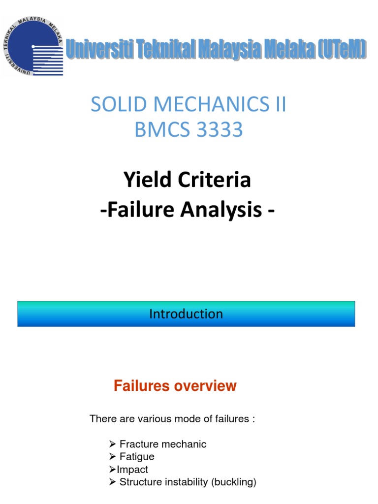 Engineering Failure Analysis Overview | PDF | Yield (Engineering ...