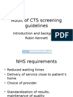 Audit of CTS Screening Guidelines: Introduction and Background Robin Kennett