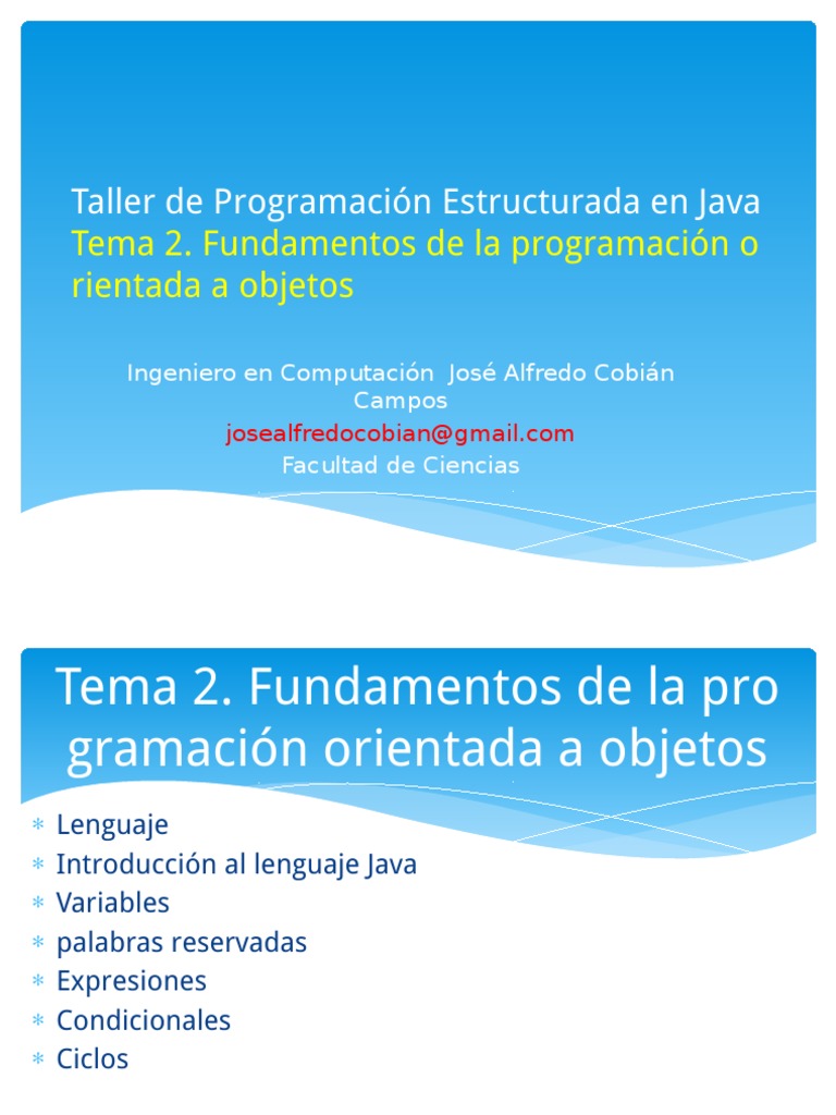 Fundamentos de Programación en Java | PDF | Java (lenguaje de ...