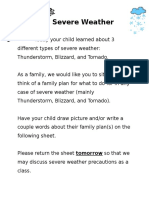 severe weather family note