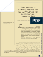 Mecanismos Enunciativos No Guia PNLD 2010: Sugestão Ou Prescrição?