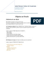 Objetos Oracle