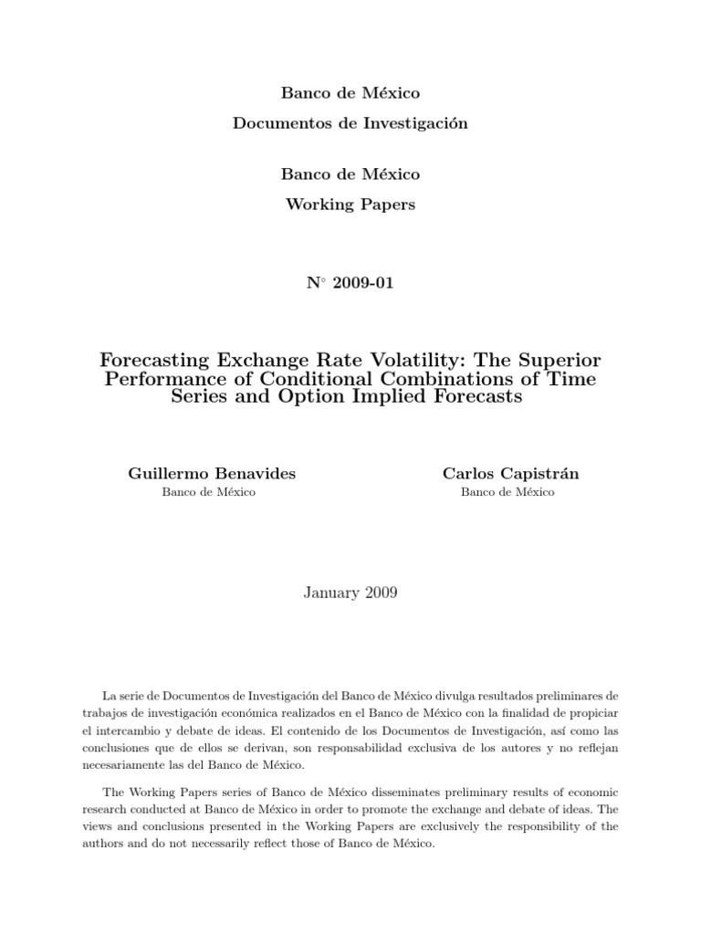 Superior Exchange Rate Volatility Forecasts | PDF | Option (Finance ...