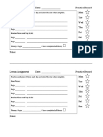 Assignment Sheet-Early Beginner PDF