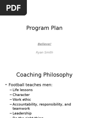 football program plan